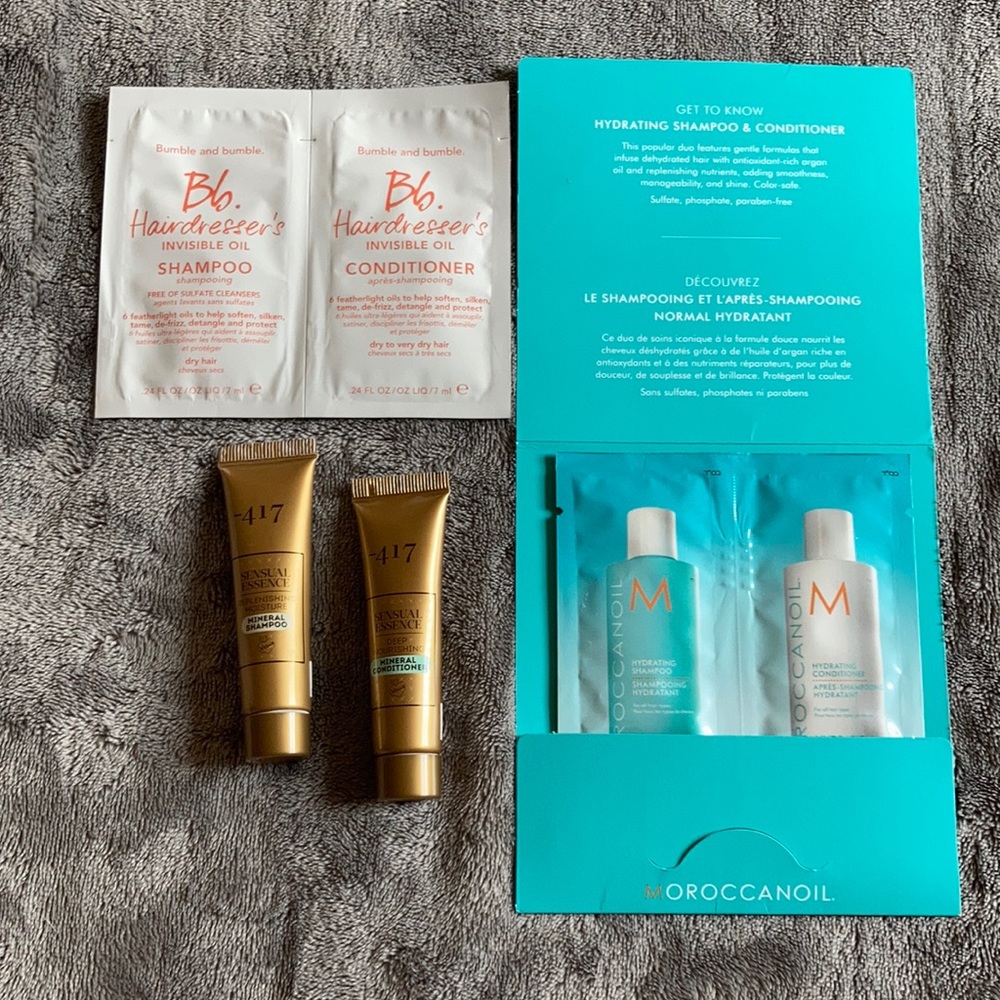 💚3/$10 Shampoo & Conditioner Samples (3)